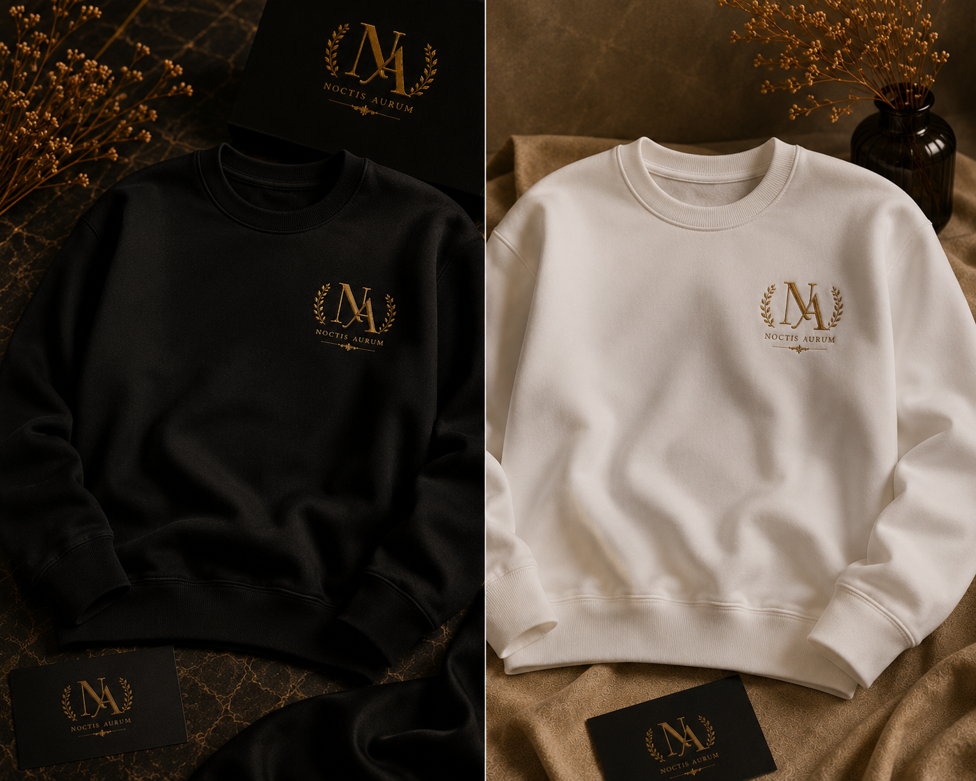 Noctis Aurum Pullover in Schwarz und Weiß
